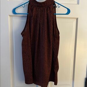 Leopard Print Sleeveless Halter Top